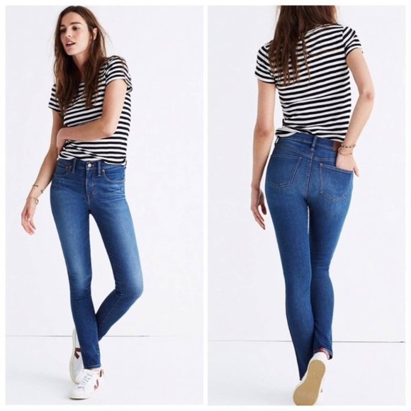 Madewell 9" Mid-Rise Skinny Jeans in Larkspur Wash Tencel Denim NWOT - 31 - Picture 1 of 11